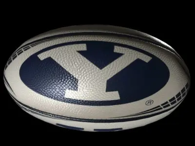 rugby ball 2 Low-poly 3D model