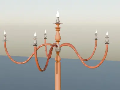 Low-poly Candle Stand Low-poly 3D model