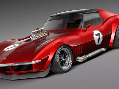 Chevrolet Corvette C3 1969 pro touring 3D Model 3D model