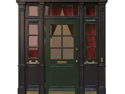Entrance classic door 11 3D model