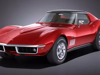 Chevrolet Corvette C3 CG 1969 LowPoly 3D model