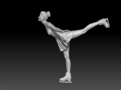 figure skating girl 3 3D print model