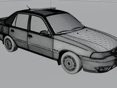 chevrolet nexia 2 police 3D model