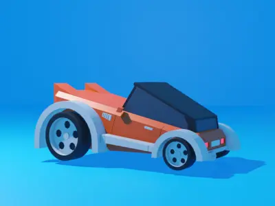 Cartoon low poly Car  Low-poly 3D model