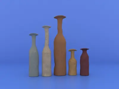 Mexican Vases Low-poly 3D model