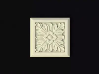 rosette decorative plaque 3D model