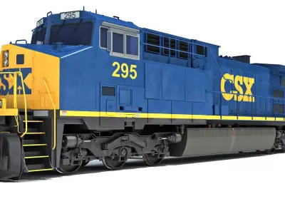 Diesel Locomotive CSX 3D model