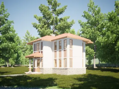 049Countryhouse2f52m2 3D model