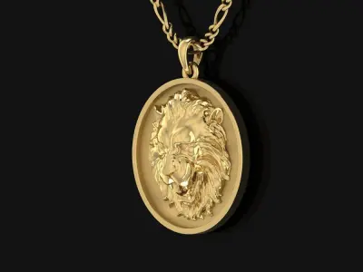 Lion Pendant 5 3D print model