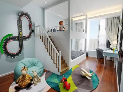 Modern Children Room 3D room 3D model