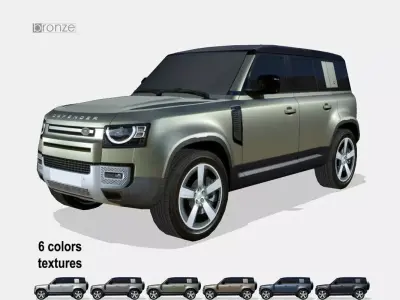 Land Rover Defender 110 2020 Low-poly 3D model
