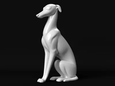 Italian Greyhound 3D print model