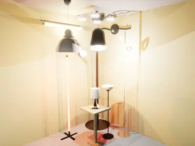 LAMP PACK Low-poly 3D model