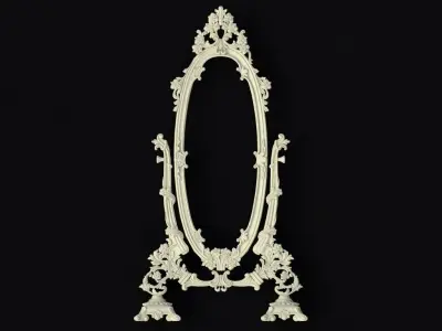 carved mirror 3D model 9