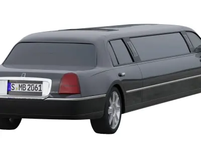 Lincoln Town Car limousine 3D model