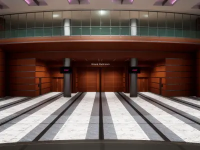 Korea Coex Exhibition Lobby 3D model