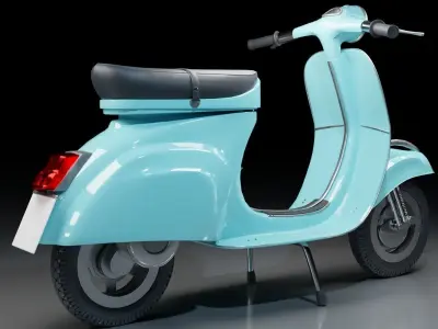 Bike Vespa Sprint-1974 Scooter Low-poly 3D model