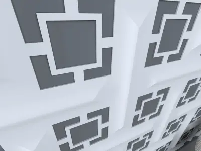 3d wall panel Low-poly 3D model 3