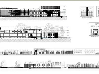 Revit 3d model of a liberal arts university with 2d drawings 3D model