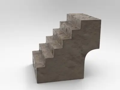 Shiny Staircase Low-poly 3D model