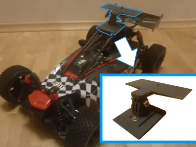 GoPro or camera rc car mount for REELY Carbon Fighter Evo 3D print model