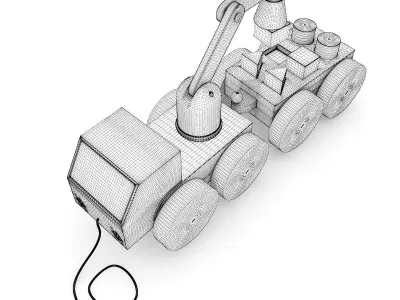 Wooden Car Toy 3D model