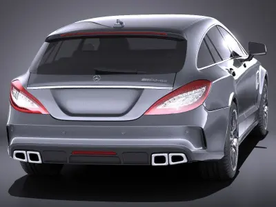 Mercedes-Benz CLS63 AMG Shooting Brake 2015 VRAY 3D model