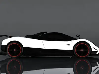 Pagani Zonda Cinque Low-poly 3D model