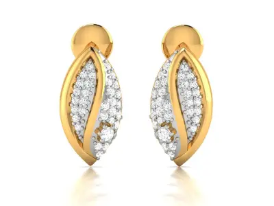 Women Diamond Earring 3D print model get