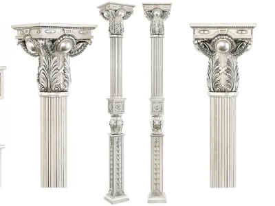 Classic column 02 3D model