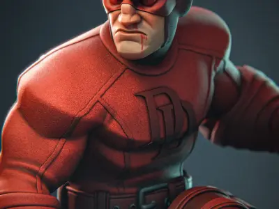 Tanuki Figures Daredevil Toon 3D Print Model STL 3D print model