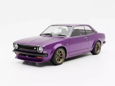 Toyota Corolla Levin coupe TE37  Low-poly 3D model