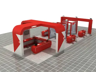 Exhibition Fair Stand 002 3D model