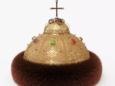 Monomakhs Cap Russian Low-poly 3D model