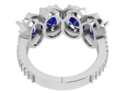 Oval Halo Ring 4356 3D print model