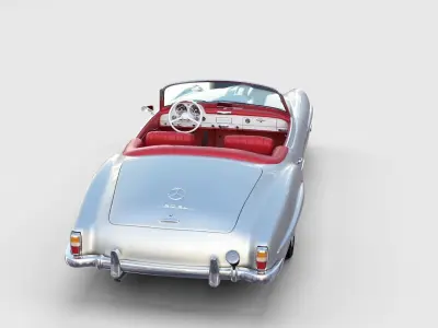 Fully modeled w interior Mercedes 190SL rev 3D model
