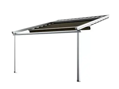 Motorized Pergola 5 chrome matte 3D model