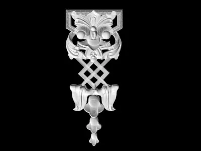 3d model stl wall molding plinth decor for CNC router 3D print model