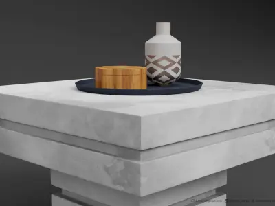 Concrete Table more Gifts  3D model