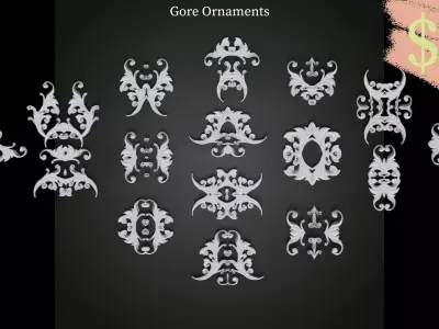 Gore Ornaments for 3D Artists Low-poly 3D model