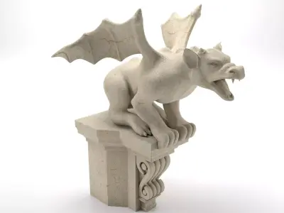Gargoyle Gothic Statue 3D model