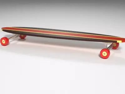 Skateboard Generic Low-poly 3D model