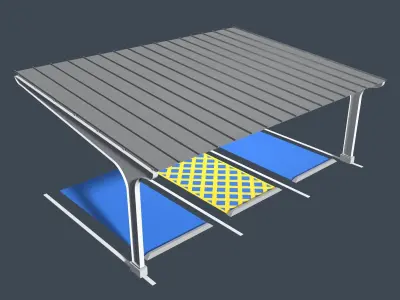 Carport for disabled 25U11 3D model
