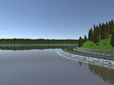  Race Track Megapack Low-poly 3D model