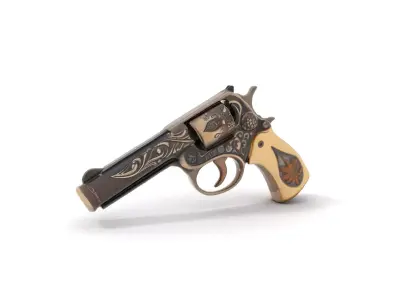 Ornate Revolver model pack Low-poly 3D model