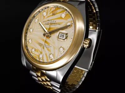 ROLEX Datejust 36 Golden Palm Domed Jubilee 3D model