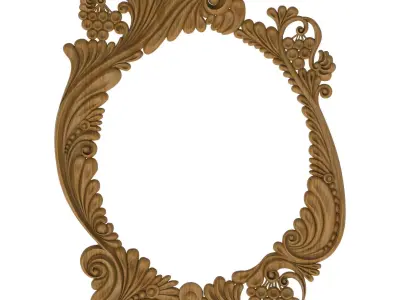 Carved picture frame STL 3D model