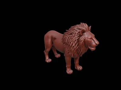 Lion Animal Sculpture 3D print model purchase