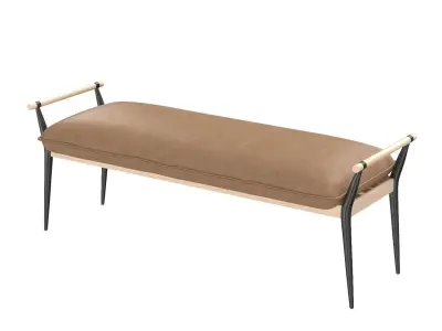 Four Hands Charlotte Bench Thames Raven 3D model