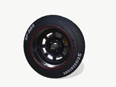 Rally wheel FS - 228  Low-poly 3D model